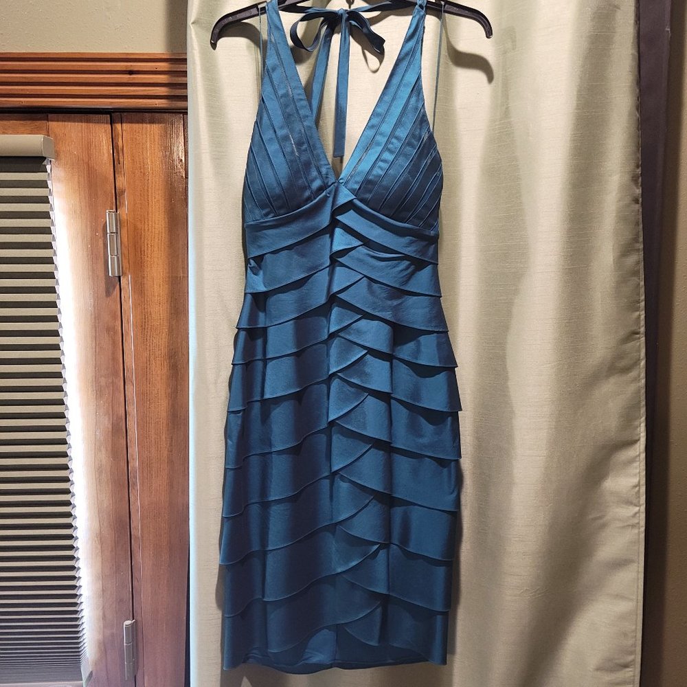 Cache Emerald Scalloped Dress Size 4